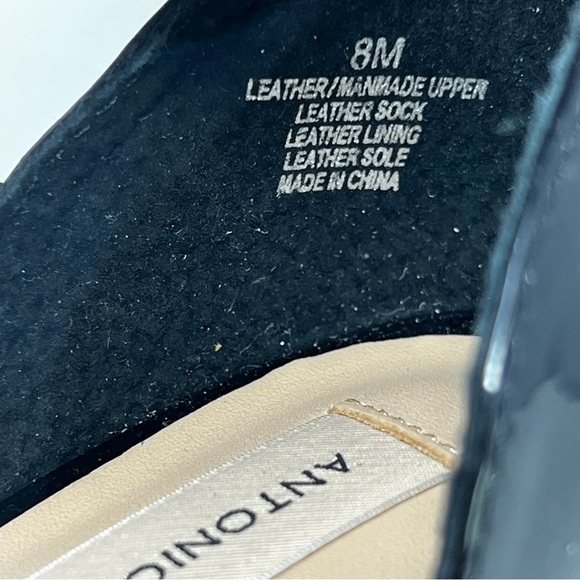 ANTONIO MELANI Glossy Black Chain Heels - Picture 10 of 10